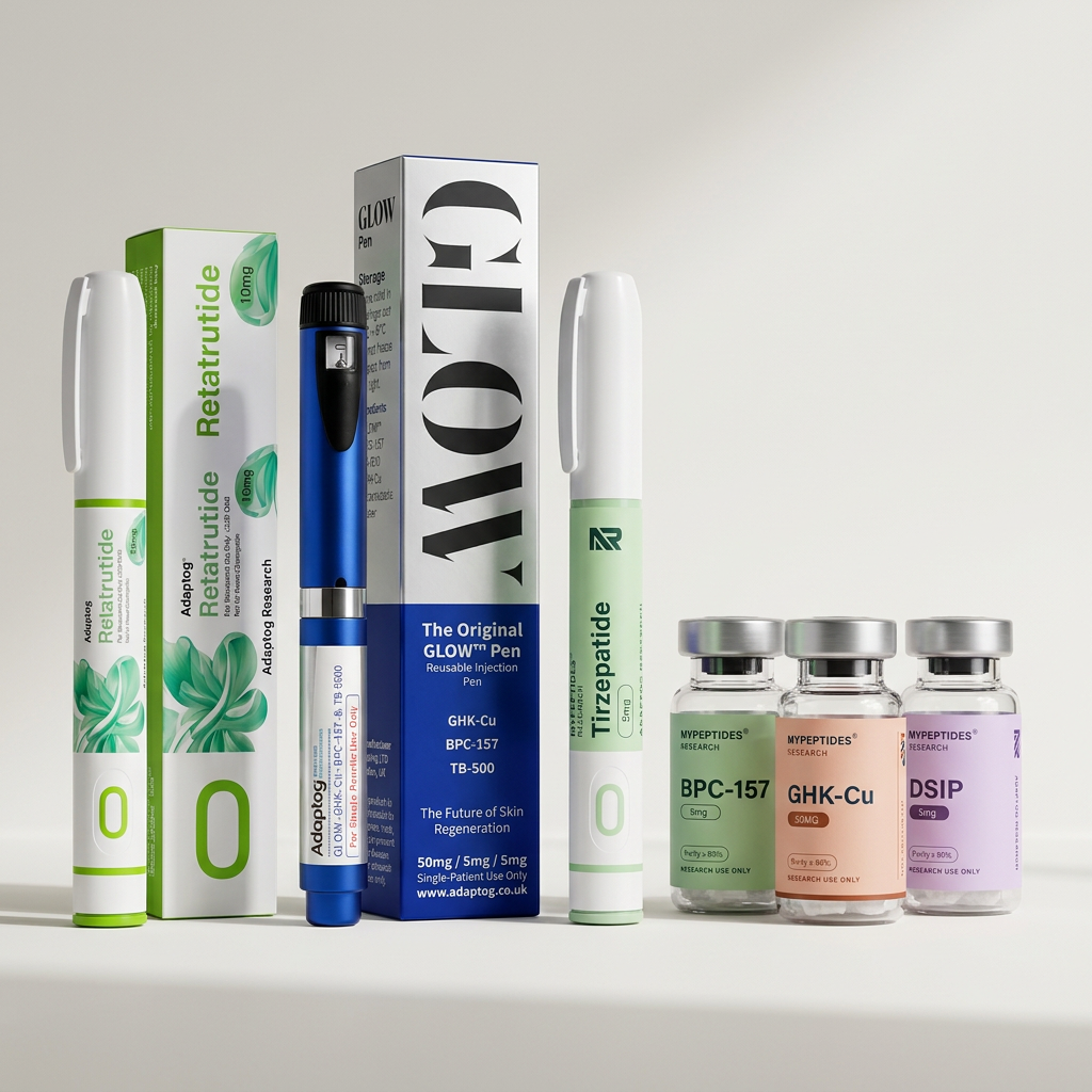 MyPeptides research peptide vials and injection pens